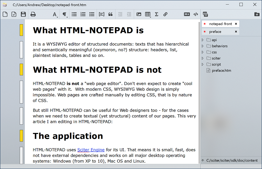 Editores visuales HTML Notepad